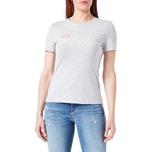 FILA Dames SCHILDE T-Shirt, lichtgrijs melange, L, lichtgrijs gem., L