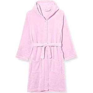 Playshoes Unisex fleece badjas voor kinderen, ochtendjas, roze (roze 14), 170/176 cm