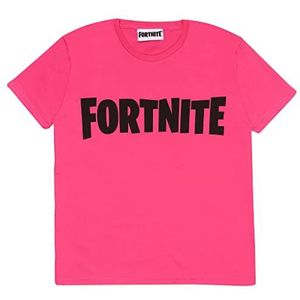Fortnite Text-Logo T-shirt, Kinderen, 128-182, Rosa, Officiële Koopwaar