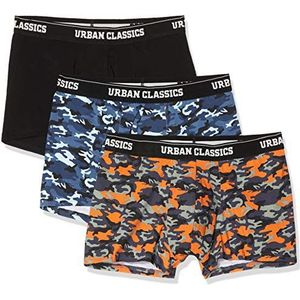 Urban Classics heren ondergoed, Blue Camo/Orange Camo/Black, M