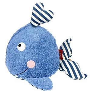 SIGIKID 39661 badspeelgoed walvis, knuffeldier voor de badkuip: spel en plezier in het water tijdens het baden, voor kinderen vanaf 12 maanden, blauw/walvis 17 x 18 cm