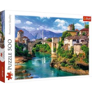 Trefl 500 PCS Old Bridge (37333) - Puzzel met oude brug in Mostar (500 stukjes)