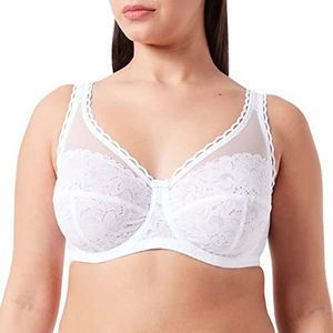 Playtex Damesbeha, hartvorm, gekruist, Wit., 90D