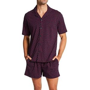 HOM GienS Short Sleepwear heren Pijama, opdruk Provençal, rood, marineblauw, standaard