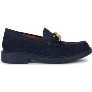 Geox D SPHERICA EC1 Loafer voor dames, marineblauw, 38,5 EU, Donkerblauw, 38.5 EU