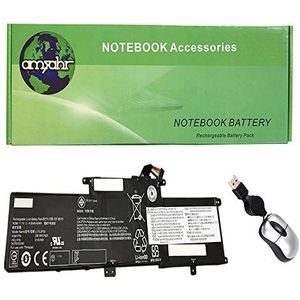 Amsahr Vervangende laptop batterij voor Lenovo SB10K97625, 3ICP6/54/90, Thinkpad l380 20m6 - Inclusief mini optische muis zwart