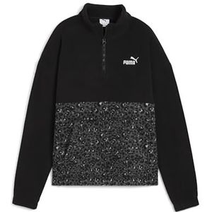 PUMA - ESS GRAPHIC Animal - Dames Trui - Puma Black - Relaxed Half-Zip