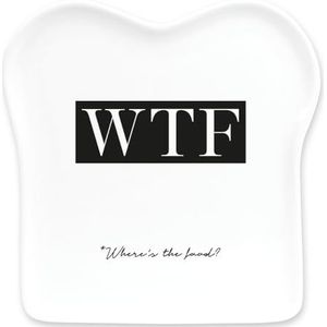 Grafik Workshop Toastbord met spreuk, porselein, WTF