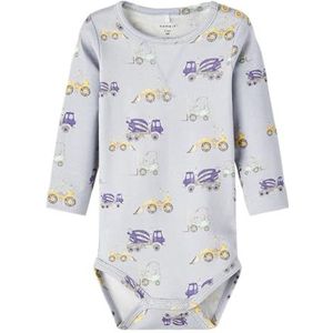 NAME IT Baby Boys NBMDASH LS Body Broek, Pearl Blue, 50, Pearl Blue, 50 cm