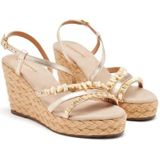 GIOSEPPO 75363 Damessandalen met sleehak, Platina, 37 EU