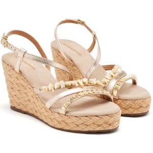 GIOSEPPO 75363 Damessandalen met sleehak, Platina, 37 EU