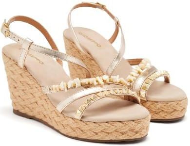 GIOSEPPO 75363 Damessandalen met sleehak, Platina, 37 EU