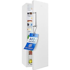 Bomann® Koelkast zonder vriesvak, 322 l/172 cm, koelkast met snelkoelfunctie en MultiAirflow-systeem voor gelijkmatige koeling, drankkoelkast 5 planken, deuraanslag verwisselbaar, VS 7345