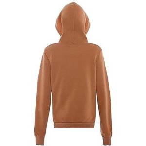 Yuka Modieuze trui hoodie voor dames polyester camel maat S, kameel, S