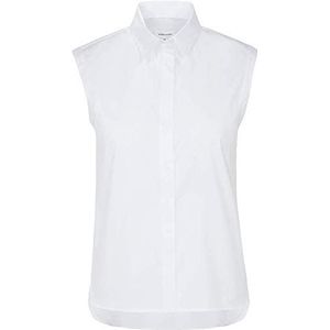 Seidensticker Damesblouse - City blouse - hemdblousekraag - slim fit - zonder mouwen - stretch, wit, 34