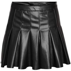 Noisy may Nmpaulo Hw Pleated Pu Mini Rok Noos Rok, zwart, M