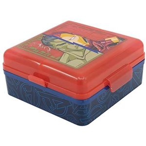 Marvel Avengers Lunchbox voor kinderen, vierkant, met 3 vakken