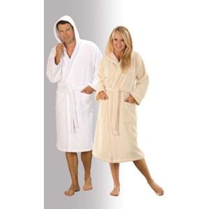 opal 0482102009 Dyckhoff 1x badjas met capuchon maat L 009, wit