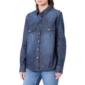 Pepe Jeans Dames W Denim Shirt Shirt, Blauw (Denim-ZY8), M, Blauw (denim-zy8), M
