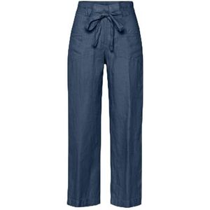 BRAX Maine S pure linnen broek voor dames, indigo, 34W/32L, Indigo, 34W / 32L