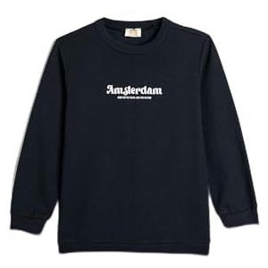 Koton Boys's Sweat Long Sleeve Crew Neck City Bedrukt Soft Interieur Sweatshirt, marineblauw (716), 5-6 jaar