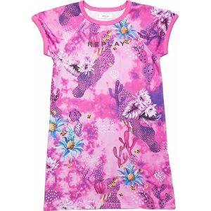 Replay Meisjesjurk, SG3238, 010 All Over Fuxia Tropics, 14A, 010 All Over Fuxia Tropics, 14 Jaren