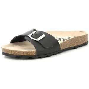 KICKERS - Eyra - Teenslippers - Zwart - Plateauhak 2,5 cm - Ongevoerd
