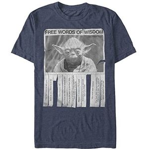 Star Wars: Classic - Words of Wisdom Men's Crew neck T-Shirt Vintage heather navy M