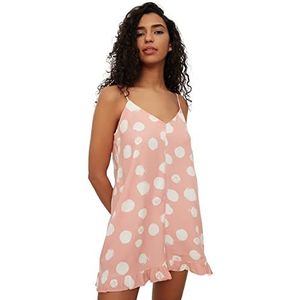 Trendyol dames jumpsuit met stippen, Poeder roze, 38