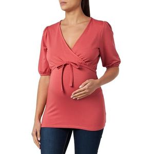 Noppies Embu Nursing T-shirt met korte mouwen voor dames, Mineraal Rood - P436, 40