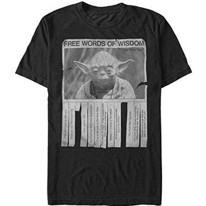 Star Wars ر ار ا ا ا Camiseta Wisdomstar Wars Woorden van wijsheid T-Shirt, Zwart, L
