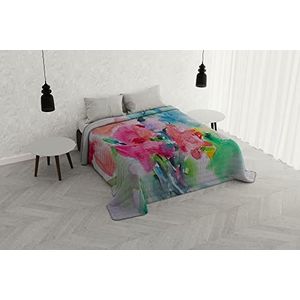 Italian Bed Linen Zomerdekbed met digitale print, motief: autokamers, microvezel, SD-22, tweepersoonsbed