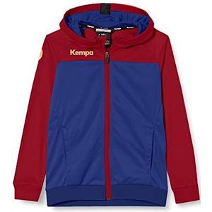 Kempa Prime Multi Jacket Handbal jas met capuchon voor heren, donkerblauw/donkerrood, XXXL