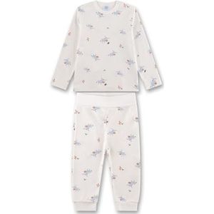 Sanetta Jongenspyjama, beige, duurzame en comfortabele pyjama van biologisch katoen voor jongens, lange mouwen, pyjama met ezel-allover | babypyjama, beige, 74 cm