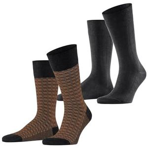 Esprit - Houndstooth - Sokken - Grijs - 2-Pack - Heren