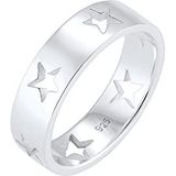 Elli Ring dames ster Astro Cut Out in 925 sterling zilver, 58 EU, facetgeslepen, Zonder