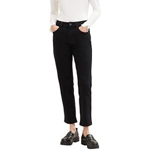TOM TAILOR Dames Kate Vintage Straight Jeans 1034224, 10245 - Clean Rinsed Black Denim, 25W / 28L