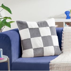 Heya Home Cozee Geruite Faux Fur Feather Gevuld Kussen