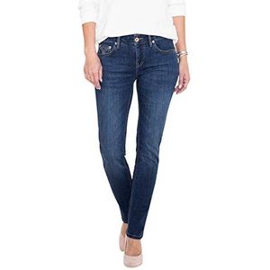 ATT Jeans Basic Straight Cut Fit Jeans voor dames, 5 zakken, effen kleuren, Stella, dark blue, 34W x 34L