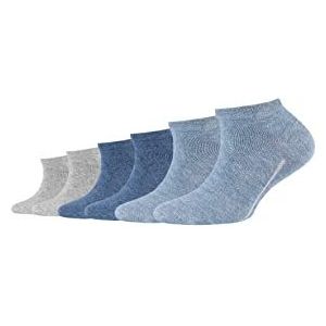Camano Sokken (verpakking van 6 stuks) voor meisjes, blauw (Stone Melange 0099), 27-30