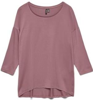 VERO MODA - VMAVA - T-shirt - Oudroze - Driekwart Mouw