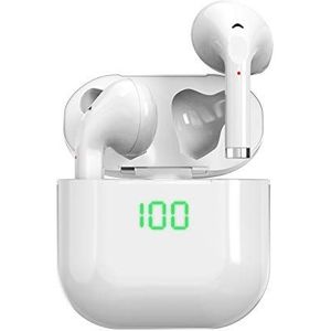 PIPRE Draadloze oordopjes, Bluetooth 5.0 oordopjes Touch Control In-Ear echte draadloze hoofdtelefoon 15 uur speeltijd met oplaadkoffer, stereo-oordopjes met geïntegreerde microfoon voor sport en werk