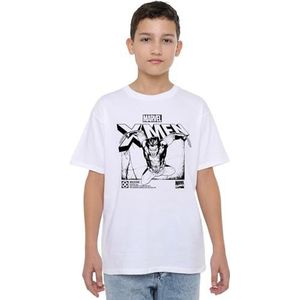 X-Men Wolverine Jump Unisex Kids T-shirt, wit, 3-4 jaar, Wit, 3-4 jaar