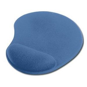 ednet 64218, muismat met polssteun, polyester + PU + PU gel, 225 x 180 x 3 mm, kleur: blauw