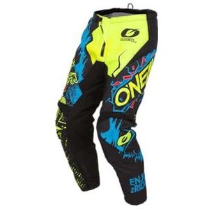 O'NEAL | Motocross Broek | MX Enduro | uitzonderlijke bewegingsvrijheid, volledig gevoerd, rubberen padding voor extra bescherming | Broek Element Villain | Adult | Neon Geel | Maat 34