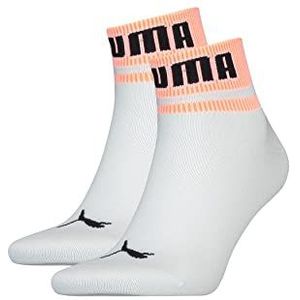 PUMA New Heritage Broek - Wit/Oranje - Gerecycled Materiaal