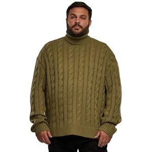 Urban Classics Boxy Roll Neck Sweater Sweatshirt voor heren, tiniolive, 3XL