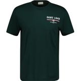 Gant - GRAPHIC SS T-SHIRT - T-shirt - Tartan Green - Korte Mouwen