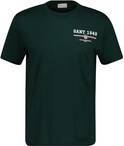 Gant - GRAPHIC SS T-SHIRT - T-shirt - Tartan Green - Korte Mouwen