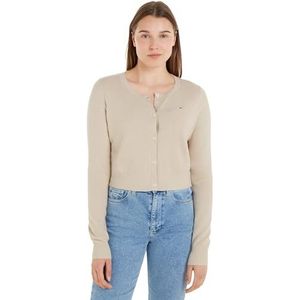 Tommy Jeans - TJW CRP ESSENTIAL CARDIGAN - Vest - Beige